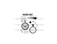 🕰️ Hushed Light Stamp | Red Rubber Cling Stamp for Junk Journals (11 Stamps)