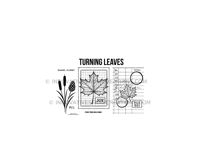 🍁 Turning Leaves Stamp | Red Rubber Cling Stamp for Junk Journals (6 Stamps)