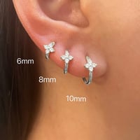 Image 3 of Four Petal Hoop Earring