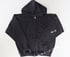 Rabbitman's 'STITCHED RABBITS', Oversized Zip Hoodie, Vintage Black Image 2