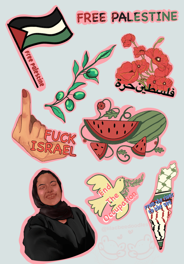 Image of Free Palestine Stickersheet PREORDER