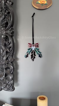 Image 1 of Holly Suncatcher - Red & Green