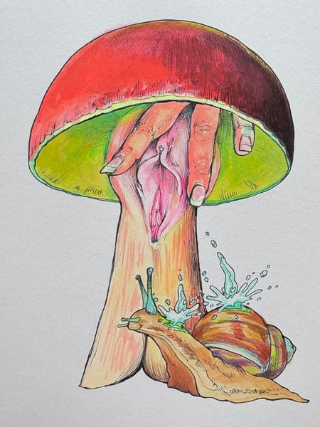 Image of Original Happy Snail 6”x8”