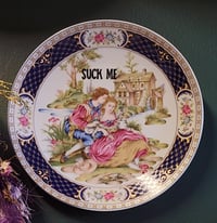 Suck Me Vintage Plate 
