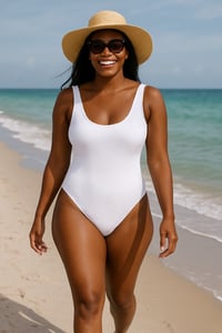 Image 1 of 1 PC White Swimsuit