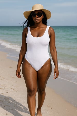 Image of 1 PC White Swimsuit