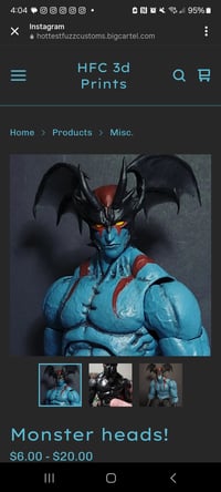 Image 1 of Devil man heads, tail, and rescale fee 