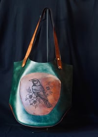 Image 1 of Green Feathered Friend Tote