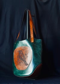 Image 3 of Green Feathered Friend Tote
