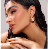 Pretty Little Thing Jewelry- Gold Curved Drop Earrings 