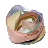 Image 1 of Ready To Ship! 10YD DRIED FLOWERS  HAND DYED SARI SILK RIBBON BY COLOR BURST SILK