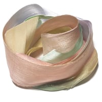 Image 2 of Ready To Ship! 10YD DRIED FLOWERS  HAND DYED SARI SILK RIBBON BY COLOR BURST SILK