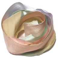 Image 4 of Ready To Ship! 10YD DRIED FLOWERS  HAND DYED SARI SILK RIBBON BY COLOR BURST SILK