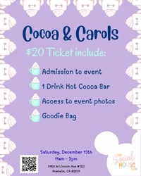Cocoa & Carols - Saturday, December 13th 