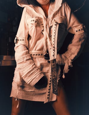 Image of Toxic Vision Asylum strapped n' gauzy cloak dress