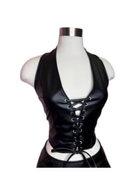Image 1 of Nightfall Leather Halter Top