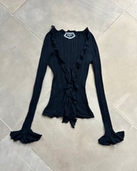 Image 2 of ITALIAN SILK RUFFLE TOP