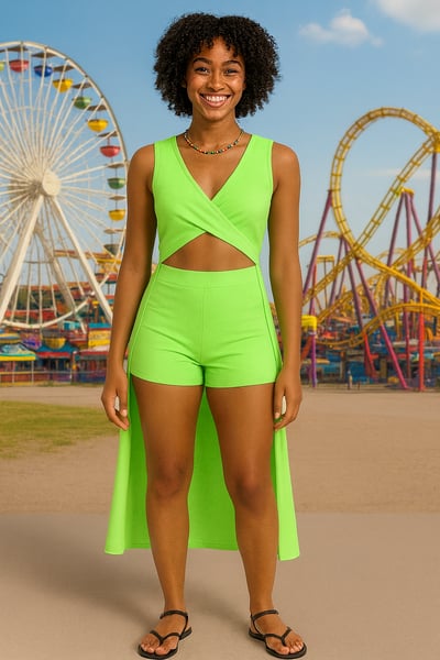 Image of Neon Green 2-Piece Short Set
