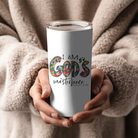 Image 3 of " I Am God's Masterpiece" 20 oz Tumbler