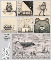 Image 1 of Sticker and Postcard Pack