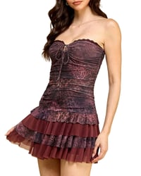 Image 3 of Elien Strapless Ruffle Mini Dress