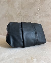 Image 4 of BLACK AND BROWN LEATHER BUCKLE BAG