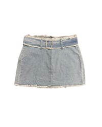 Steph Distress Denim Skirt