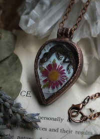 Image 5 of Mummified Lizard and Floral Pendant
