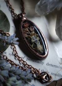 Image 2 of Gecko Skull and Floral Pendant