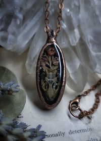 Image 3 of Gecko Skull and Floral Pendant