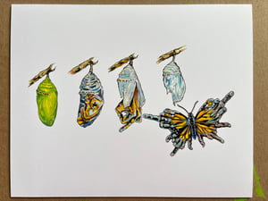 Image of Butterfly Finger Laserprint 8”x10”