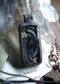 Image 3 of Beetle and Bone Pendant