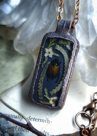 Image 1 of Beetle and Bone Pendant