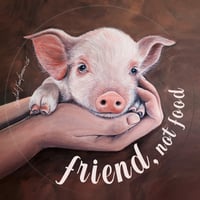 Image 2 of Friend, not food | Sticker round