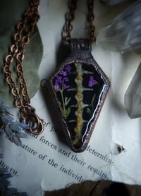Image 4 of Lizard Spine and Floral Pendant