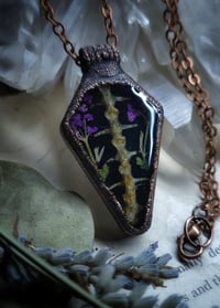 Image 2 of Lizard Spine and Floral Pendant