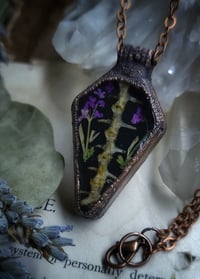 Image 3 of Lizard Spine and Floral Pendant