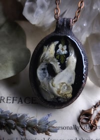 Image 3 of Bunny Skull and Floral Pendant