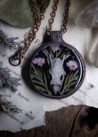 Image 5 of Snake Skull and Floral Pendant
