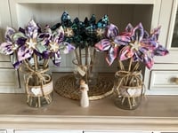 Image 1 of Memory Flowers custom created from a clients loved ones 3 beautiful tops 