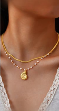 Golden Coastal Conch Necklace