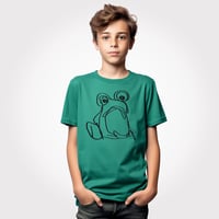 Image 1 of 'Amazing amphibians', youth green t-shirt