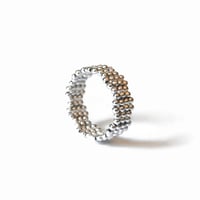 Image 1 of Bague argent massif boules "Aru"
