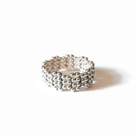 Image 2 of Bague argent massif boules "Aru"