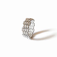 Image 4 of Bague argent massif boules "Aru"