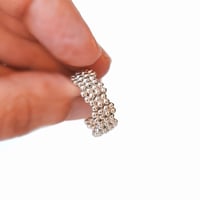 Image 5 of Bague argent massif boules "Aru"