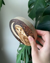 Image 4 of Wood Burn Owl Wall Art