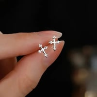 Image 1 of Cross Stud Earrings