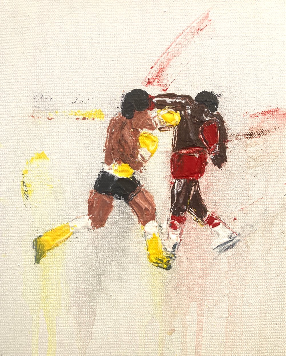 Image of Rocky vs Apollo (original on canvas)