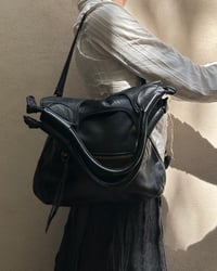 Image 6 of BLACK LEATHER TWO-WAY BAG